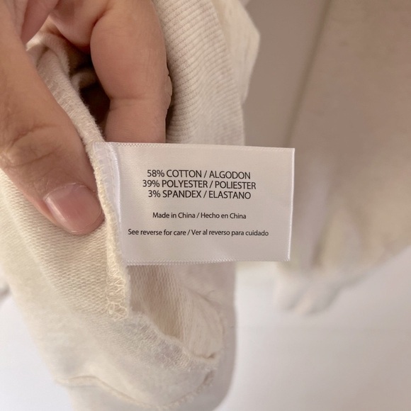 Wildfox Leopard Print Lips Graphic Cream Oversized Crewneck Pullover Sweatshirt - Picture 9 of 10